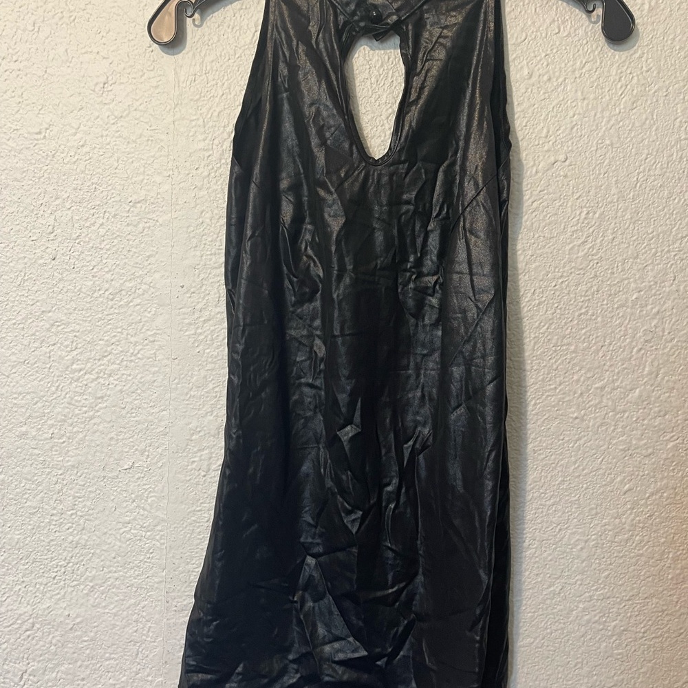 Vintage Black Satin pajama set.  Union made.  Top sz 10.  Bottoms sz 11